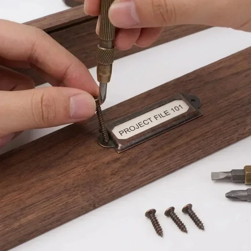 กรอบป้ายชื่อโลหะวินเทจ ที่จับแ - Furniture Hardware Names บทวิจารณ์และราคา