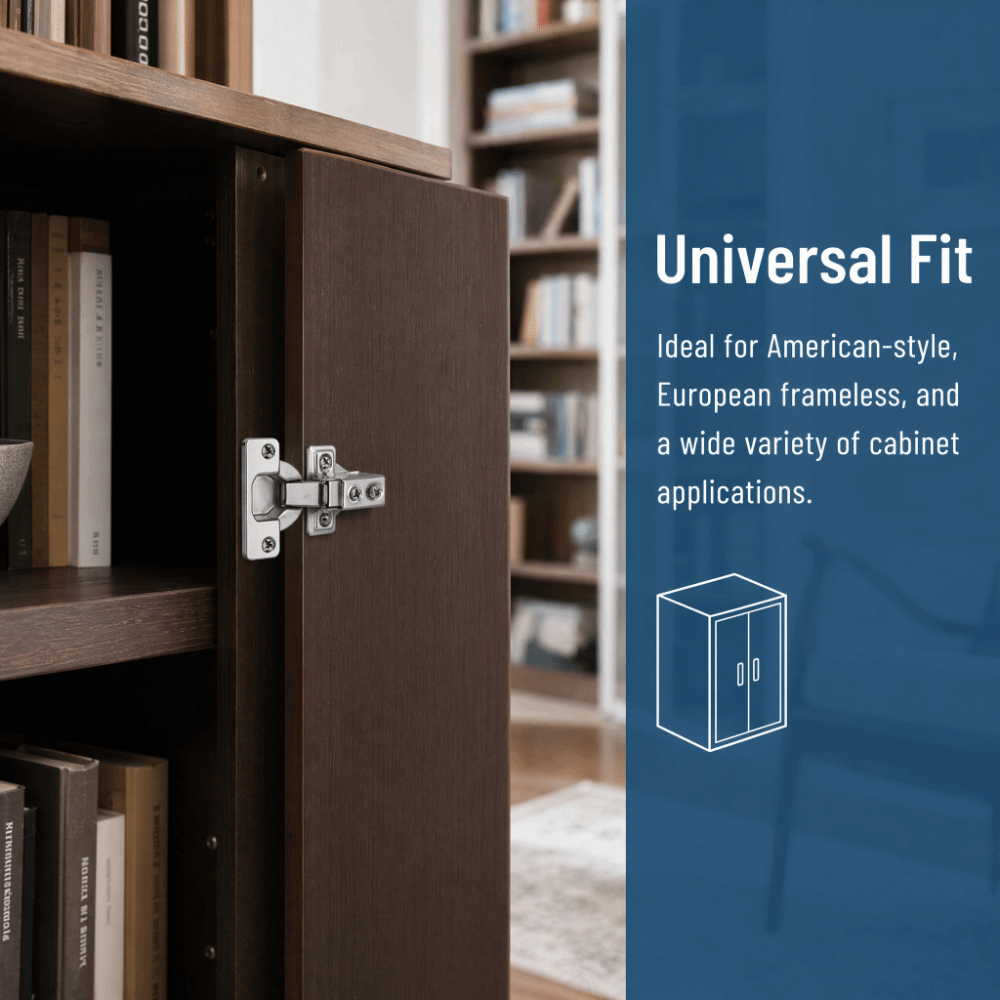บานพับแบบปิดนุ่มนวล 2 ชิ้น ขนา - Cabinet Hinge Overlay บทวิจารณ์และราคา